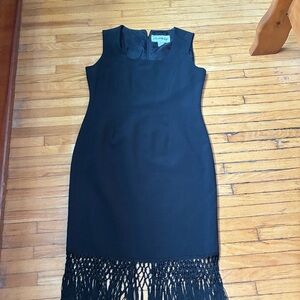 Elizabeth Kay Black Sleeveless Flapper-Style Dress
